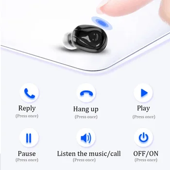 Brezžična Mini Hi-Fi Bluetooth 5.0-Ear Slušalke Z Mikrofonom Šport Čepkov, Ki Je Primerna Za Vse Mobilne Telefone