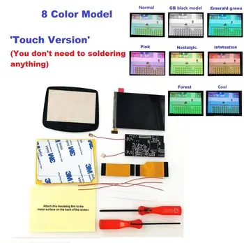 Dotik Različico 8 Barvni Modeli Svetlost V2 Backlit iPS LCD Za Game Boy Advance Za GBA Konzolo In pre-cut Lupini primeru