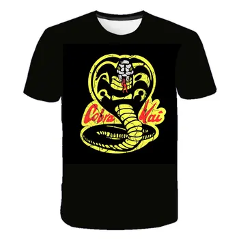 6-19 Let Najstniških Otrok, Oblačila Tajski strupenjača Cobra Kai T Shirt O-vratu Priložnostne Vrhovi & Tees Fantje Poliester 3d Tiskanja Smešno