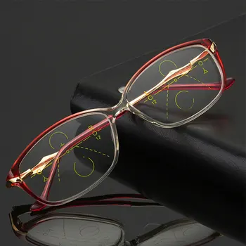 Progresivna multifokalna Obravnavi Očala Ženske Moški Glejte Bližini Daleč Očala Moški Ženski TR90 Okvir Dioptrije Presbyopic Očala