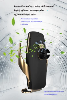 Zraka Čistilec Avto Nosilec za Telefon, Brezžični Polnilnik Qi Samodejno Objemka Hitro Polnjenje Nastavek za Huawei P30Pro Mate30 Iphone11 XR XS MAX