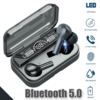 TWS 5.0 brezžične Bluetooth slušalke LED Slušalke 9D hi-fi stereo šport nepremočljiva slušalka, slušalke z mikrofonom