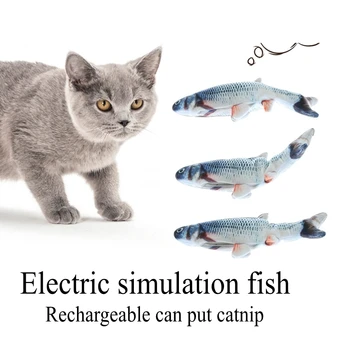 Mačja Igrača Električnih Rib Smešno Simulacije Polnjenje Ples Ribe Hišne Mačke Igrače Interaktivne Igrače Mačke Darila Tip je Lahko dal Catnip