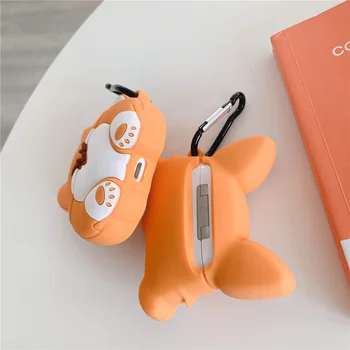 Kawaii Risanka Nekaj Ljubitelje Corgi Pes, Psiček Rit Brezžične Bluetooth Slušalke Primeru za Airpods pro 2 1 3D Silikonski slušalke Pokrov