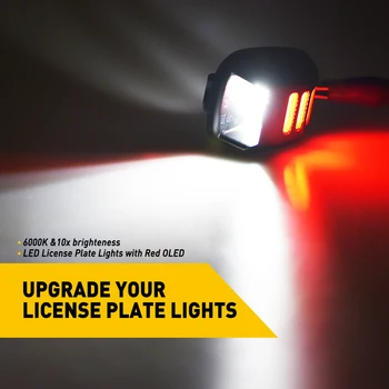 2pcs Bela Rdeča 18 SMD LED Avto Tablice Luči za Nissan Navara D40 Meje Armada Titan Xterra Suzuki Ekvatorja Avto Luči