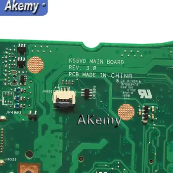 AK K55VD Prenosni računalnik z matično ploščo za ASUS K55VD K55A A55VD F55VD K55V K55 Test original mainboard Podporo za I7 CPU