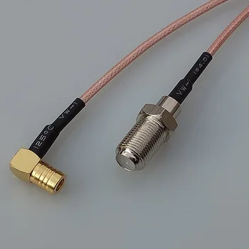 Prilagodite RG316 RF Koaksialni kabel F ženski jack stikalo SMB Ženski Desni Kotni podaljšek kabla 15 CM 6