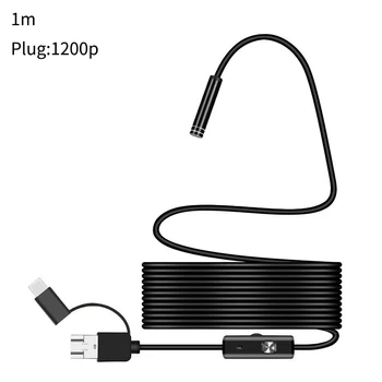 Pregled USB Video Tip-c HD Kamera Nepremočljiva Laptop Borescope Industrijske 8 LED 3 V 1 Strokovni Fleksibilen Endoskop
