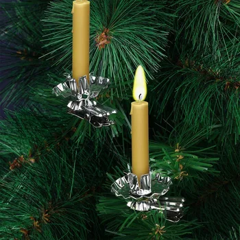 30Pcs svečniki Posnetek svijećnjak Cvet Oblikovan Svečnik Imetniki Sveče Posnetke za Božič, Rojstni dan