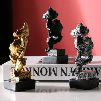 Ročno Mini Figurice Smolo Kiparstvo Molk Je Zlato Dekoracijo Doma Miniaturne Figurice Mislec Model Artware Namizje Decors
