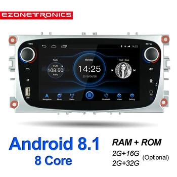 Android 8.1 za Ford Focus Mondeo Galaxy S-max Avtomobilski Stereo sistem Autoradio 2GB DDR3 Jedro Octa 7Screen Dotik, GPS Bluetooth glavne enote WiFi
