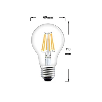 4pcs/veliko LED Žarnice Žarnica 2W/4W/6W/8W Toplo/Hladno Bela E27 Edison Vijak A60 Varčna Žarnica
