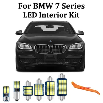 Brez Napak LED žarnice Notranje Luči + registrske Tablice Lučka Kit Za BMW 7 Series E38 E65 E66 E67 F01 F02 F03 F04 (1994-)