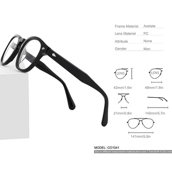 Senta Debelim Robovi Očala Okvirji Krog 2020 Novega Človeka Klasičnih Očal Optični Recept Eyeglass Okvir Rjava Siva Črna Želve