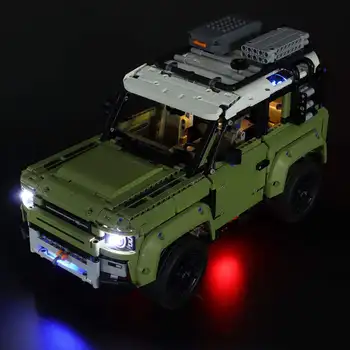 LED Light Up Kit za 42110 za Land Rover Defender Avto Opeke Igrača (Model Niso Vključene) z Daljinskim upravljalnikom Polje Baterije