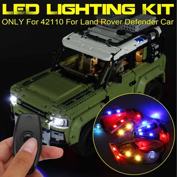 LED Light Up Kit za 42110 za Land Rover Defender Avto Opeke Igrača (Model Niso Vključene) z Daljinskim upravljalnikom Polje Baterije