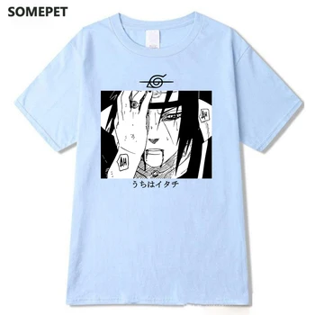 Naruto Itachi Uchiha Kratek Rokav Harajuku Hip Hop T-shirt Tee
