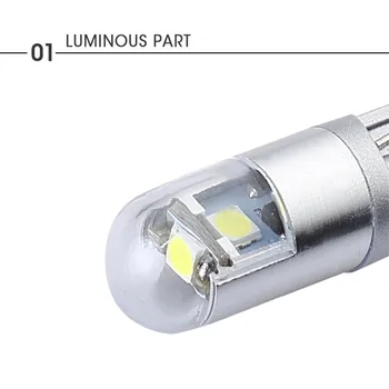 HLXG 2PCS T10 W5W LED 3030 168 194 Avto Notranje zadeve Vključite Opozorilne Luči registrske Tablice Trunk Lučka za Branje Izvidov Luči Bele Žarnice