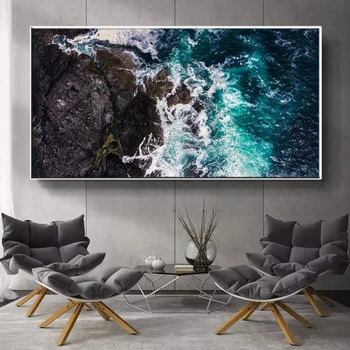 Obalno pokrajino in velike debele steni platno slike umetnost plakatov in fotografij seascape platno doma dekoracijo