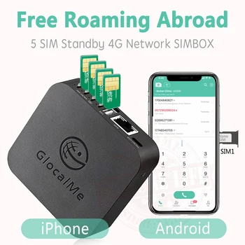 Glocalme Klic Multi SIM Dual Pripravljenosti Ne Gostovanja v Tujini 4G SIMBOX za iOS in Android Ni Treba Peljati WiFi / Podatkov, da Bi klici in SMS