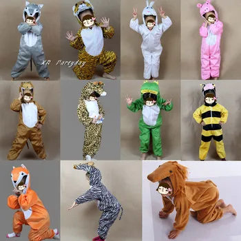 Različne Živali Kostum Otroci Kuncev, Prašičev Tiger Fox Konj Anime Cosplay Jumpsuits halloween kostumi za otroke Božič