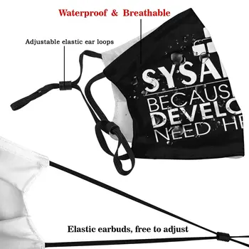 Sysadmin Razvijalci Ponovno Usta Masko Linux Dustproof zaščitni Pokrov Respirator Žarilna Maske z Filtri