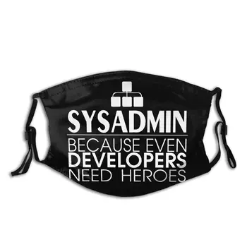 Sysadmin Razvijalci Ponovno Usta Masko Linux Dustproof zaščitni Pokrov Respirator Žarilna Maske z Filtri