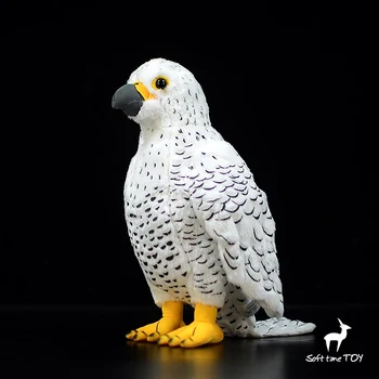 Resnično Življenje Raptor Srčkan Lutka Gyr Falcon Model Mehko Polnjene Živali Plišastih Igrač Gyrfalcon Dekoracijo Daril