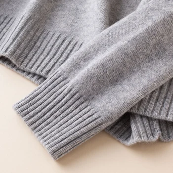 Visoka kakovost visoko vratu puloverju pulover ženske 100 čiste volne 2020 jeseni in pozimi novo pleteni pulover topel pulover barva