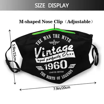 1960 Non-Enkratno Masko 60. Rojstni dan Darilo Ideje Dustproof Maske Z Filtri za Zaščito Respirator Žarilna