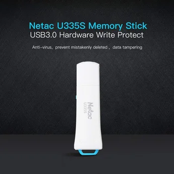 Netac USB ključek 16GB Write Protect Varnosti Pen Drive U335S Plastičnih memoria cle usb 3.0 Palico Zaščiteni Pendrive animado