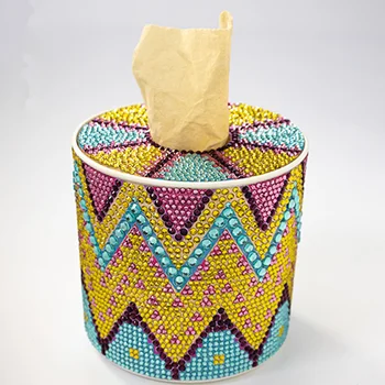 DIY 3D Posebno Obliko Diamanta Slikarstvo Roll Valj Tkiva Polje 5D Puzzle Škatla za Shranjevanje Mandala Diamond Vezenje Doma Dekor Darilo