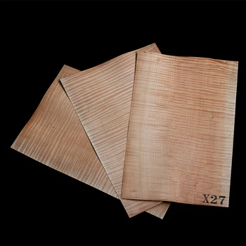 3pcs Burlywood Plamen Javor Kitara Furnir, Prvotno Lesa Ličila Odbor Kitare Materiali za Izdelavo Kitara Accessories530*350*0,5 mm