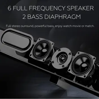 50 W Hi-fi 100cm Snemljiv Brezžična tehnologija bluetooth Soundbar Zvočnik 3D Stereo Surround Subwoofer za TV Sistem Domačega kina Sound Bar