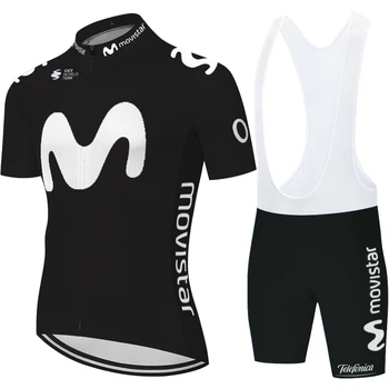 2020 nove Ekipe Movistar kolesarjenje jersey moški maillot ciclismo Poletje Kolo Jersey Set Kolo Kolo Nositi ropa de hombre 2020