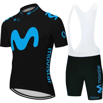 2020 nove Ekipe Movistar kolesarjenje jersey moški maillot ciclismo Poletje Kolo Jersey Set Kolo Kolo Nositi ropa de hombre 2020