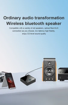 2 v 1 Bluetooth 5.0 Oddajnik Sprejemnik TV Zvočnik 3.5 mm AUX Toslink Optični Adapter Avdio Glasbeni Brezžični Oddajnik Sprejemnik