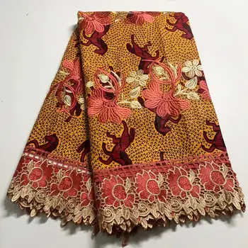 Novo vezenje vosek tkanine z afriškimi guipure vezalke afriške čipke tkanine nigerijski čipke blago za obleko 6yards/veliko