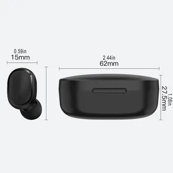 E6S Brezžične Slušalke z Močjo Zaslon za Šport Stereo vodotesnosti za Tek in Fitnes
