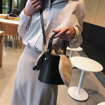 2019 Novo Vedro vreča Žensk Oblikovalec Torbici Messenger Bag Visoke Kakovosti PU Usnja Nepremočljiva Ženske vrečko Ramenski Messenger Bag