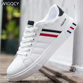 WIGQCY 2020 moške priložnostne čevlji majhne bele čevlje študentskih športnih plima čevlji dihanje divje korejski nizko-top moški čevlji A14