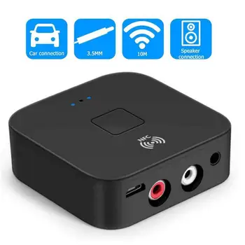Brezžična tehnologija Bluetooth 5.0 Avdio Sprejemnik RCA APTX LL 3.5 mm AUX Priključek Glasbe Brezžični vmesnik Z Mic NFC Za Avto, TV Auto Doma Stereo