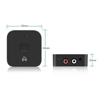 Brezžična tehnologija Bluetooth 5.0 Avdio Sprejemnik RCA APTX LL 3.5 mm AUX Priključek Glasbe Brezžični vmesnik Z Mic NFC Za Avto, TV Auto Doma Stereo