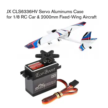 JX CLS6336HV 35KG 6-7.4 V Visoki Napetosti Kovinski Gear Aluminija Lupine Digitalni brez jedrne Servo za 1/8 RC Avto & 2000mm Fiksno Krilo letalo