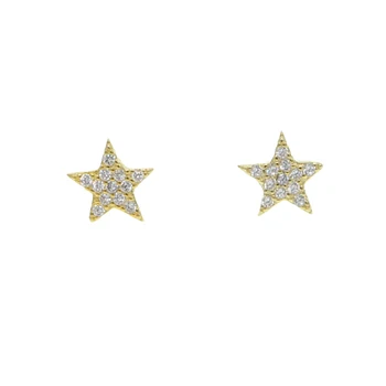2019 Novo prispeli edinstven design Star stud star ploščo uhan božično darilo nakita 925 sterling srebro visoke kakovosti tlakovane cz
