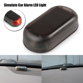 Avto Lažen Alarm LED Sončne Svetlobe Varnostni Sistem Opozorilo Anti-Theft Flash Utripa Lučka za Simulacijo Imitacije Rdeča Modra 12V