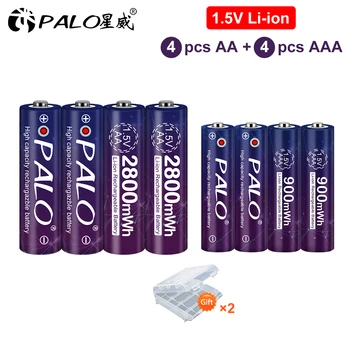 AA + AAA AA 1,5 V 2800mWh/1,5 V AAA 900mah Li-ionska baterija svetilka igrače watch MP3 predvajalnik 1,5 v litijeve baterije aa