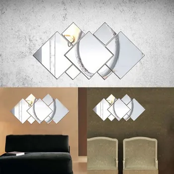 Osebnost Ustvarjalne Diamond Ogledalo Stenske Nalepke Plastičnih Močan Oprijem Stenske Nalepke DIY 3D Mozaik Stenske Nalepke Doma Dekor