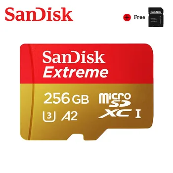 Sandisk Original Pomnilniško Kartico Extreme Micro SD Kartico A2 A1 V30 U3 4K Flash Kartica 32GB 64GB TF Kartice 128GB Pomnilniško kartico Microsd Za Telefon