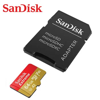 Sandisk Original Pomnilniško Kartico Extreme Micro SD Kartico A2 A1 V30 U3 4K Flash Kartica 32GB 64GB TF Kartice 128GB Pomnilniško kartico Microsd Za Telefon
